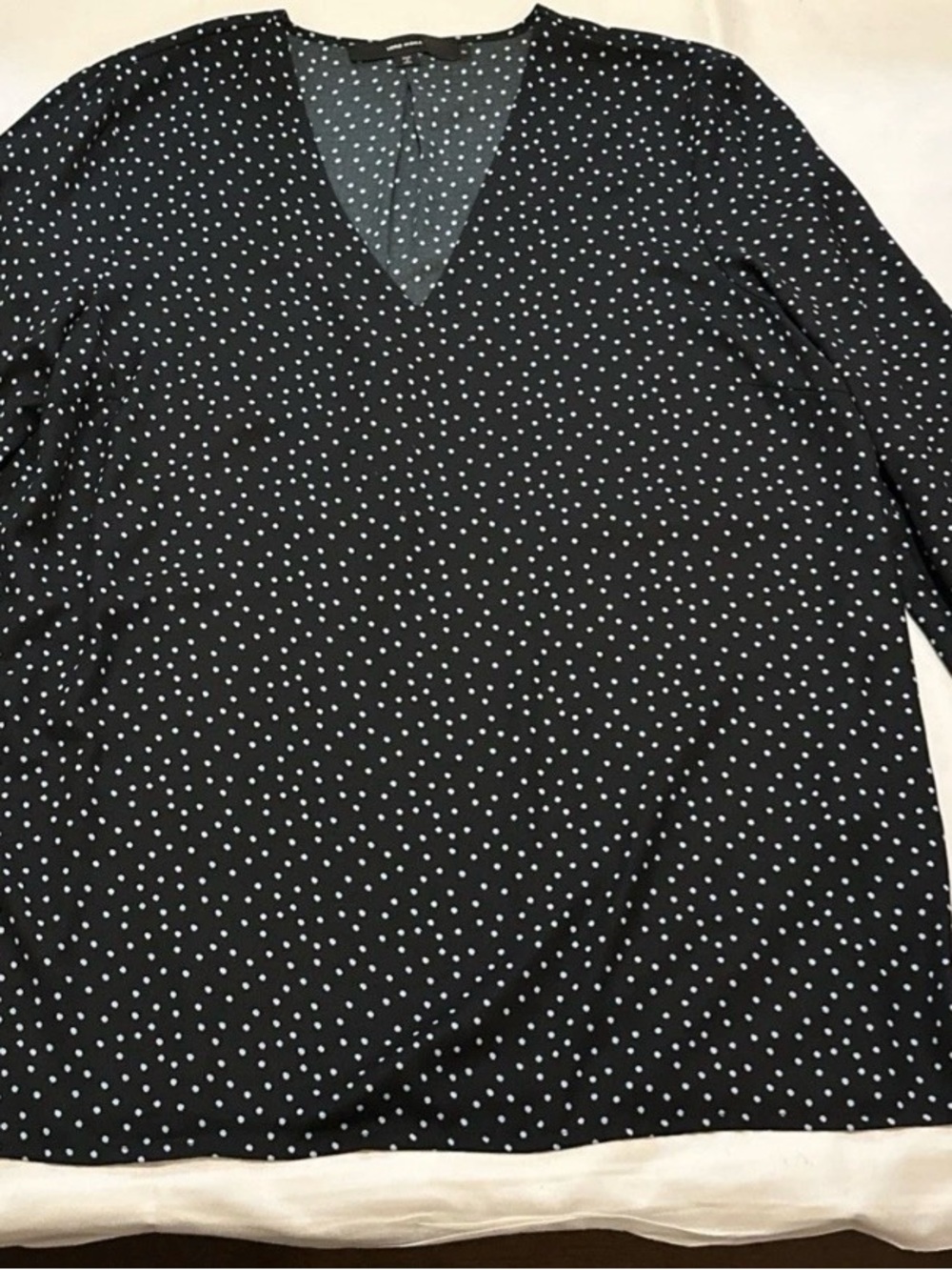 Vero Moda Black Blouse with White Polka Dots XL